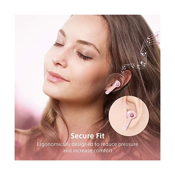 Wireless-Earbuds-Boltune-Bluetooth-V52-Earbuds-with-4-Microphones-in-Ear-Stereo-Crystal-Clear-Bluetooth-Headphones-USB-C-Quick-Charge-IPX8-Waterproof-40Hours-Playing-Time-SingleTwin-Mode-Pink Wireless Earbuds, Boltune Bluetooth V5.2 Earbuds with 4 Microphones in-Ear Stereo Crystal-Clear Bluetooth Headphones USB…