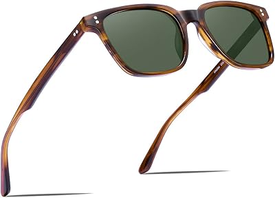 Lunettes de Soleil Homme Polarisée Lunettes Solaires Cat.3 Anti UV pour Pêcher Voyager Conduire