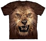 Big Roaring Lion Face Head Animal King The Mountain Adult T-Shirt
