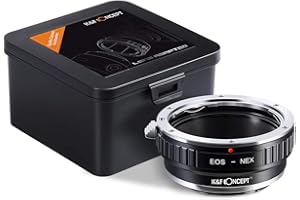 K&F Concept Lens Mount Adapter Manual Focus Compatible with Canon EOS Lens to Sony Alpha Nex E-Mount Camera Body,Compatible for Sony NEX-3, NEX-5, NEX-5N, a6000, a6500, NEX-C3, NEX-F3, Not Auto-Focus