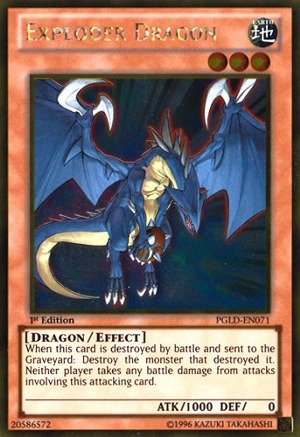 Yu-Gi-Oh! - Exploder Dragon (PGLD-EN071) - Premium Gold - 1st Edition - Gold Rare