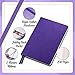 Scrivwell Dotted A5 Hardcover Notebook - 208 Dotted Pages with Elastic Band, Two Ribbon Page Markers, 120 GSM Paper, Pocket Folder - Great for Bullet journaling - Purple