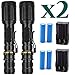 20000 Lumen Brightest LED Tactical Flashlights (2 PACK), Ultra Bright Professional Military Torch Light 5 Mode Adjustable Brightness Waterproof LED Flashlight with Battery Charger (Black)