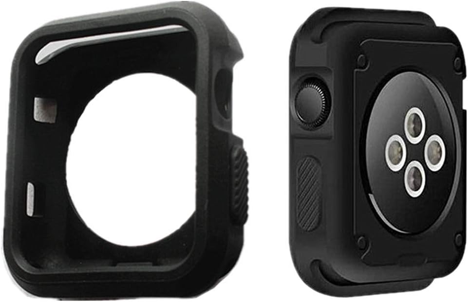 Youranzhenpin Compatible with Apple Watch SE Series 6 Series 5 Series 4 44mm Case Silicone Bumper Resistant Waterproof Proof Impact Resistant Protective for Apple Watch Case 44mm
