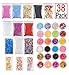 EDsports 33 Pack Slime Making Kits Supplies,Fishbowl Beads,Foam Balls,Glitter Shake Jars,Fruit Flower Candy Slices Accessories,DIY Art Craft for Homemade Slime, Wedding and Party Decoration