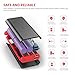 Yoobao Portable Charger with Built in Cables,10000mAh Power Bank Fast Charging 20W PD,3 Outputs and LED Display,External Battery Pack Cell Phone Charger Battery Portable, Black-red