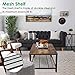 TomCare Coffee Table Rustic Cocktail Table Living Room Table with Storage Shelf MDF with Black Metal Frame Furniture Vintage Home Decor Large for Living Room Bedroom