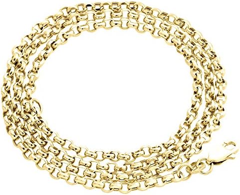 ROLO CHAIN 24 INCHES 18K YELLOW GOLD FILLED NECKLACE FOR CHARMS AND PENDANTS 24"