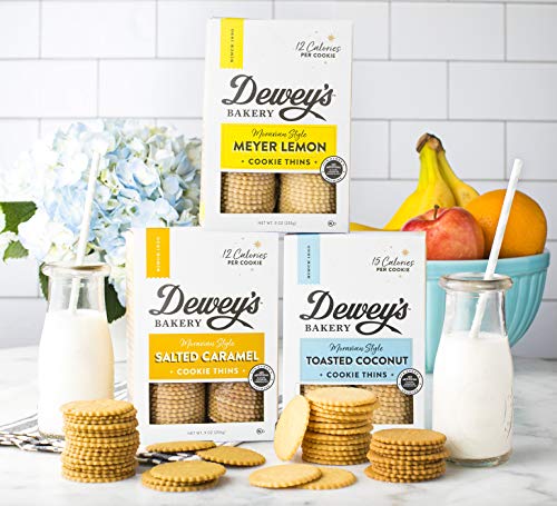 Dewey's Bakery Moravian Must-Haves | Baked in Small Batches | Real, Simple Ingredients | Nothing Artificial | Southern Bakery Recipes | Pack of 3 9-oz boxes