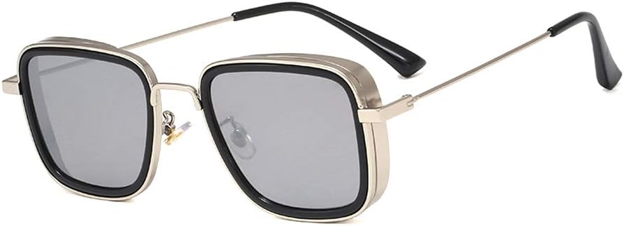 Kabir Singh Steam punk Square glasses Men's Aviator Sunglasses UV400