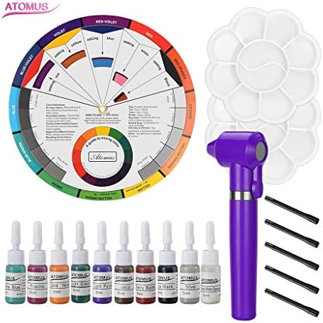 Dkings 12 Color Permanent Makeup Pigment Set, Eyebrow&Eyeliner& Lip Permanent Makeup Tattoo Ink Micro Pigment Lasting Long Body Tattoo Art Beauty Tools