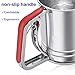 YongLy Stainless Steel Flour Sifter with Silicone Handle Fine Mesh Strainer for kitchen Baking, 3 Cup, Red