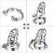 Metal Male Chastity Device Locked Cage Sex Toy Virginity Lock for Men (3 Rings)