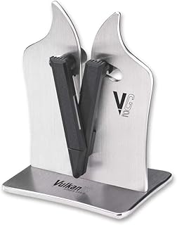 Vulkanus Unisex – Erwachsene Messerschärfer Professional G2 Schärfgerät, Silber, One Size