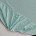 BuLuTu Cotton Premium Deep Pocket Solid Fitted Bed Sheet Queen Green-Breathable, Durable and Comfortable,Single Fitted Sheet Without Pillowcases