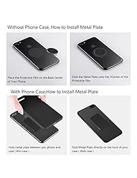 Magnético celular soporte de coche, universal, 360 Rotación Soporte de salpicadero soporte de teléfono para coche para iPhone X 8 8 7 Plus, 6, 6S Samsung Galaxy S8 S7 S6 Note 5 6 7 Google Pixel LG y GPS, Negro