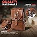 Guzilan Leather Vertical Phone Waist Bag,Cell Phone Pouch Holster Case Wallet Pouch Men Carrying Men Purse for iPhone 11 Pro Max 11 Pro 11 Xs Max XS 8 7 Plus Galaxy Note 9 8 5 S9/S8 Plus