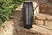 Baner Garden QN1017 Outdoor Solar Powered Woven Rattan Lamp Patio Deck Yard Garden Lawn Back Door Step Stair Driveway Pool Fence Porch, rectangle, 25 inches, Black