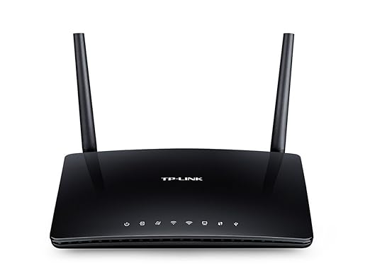 title=TP-Link Archer D20 Modem Router Wireless ADSL2+, 750 Mbps, 4 Porte Fast