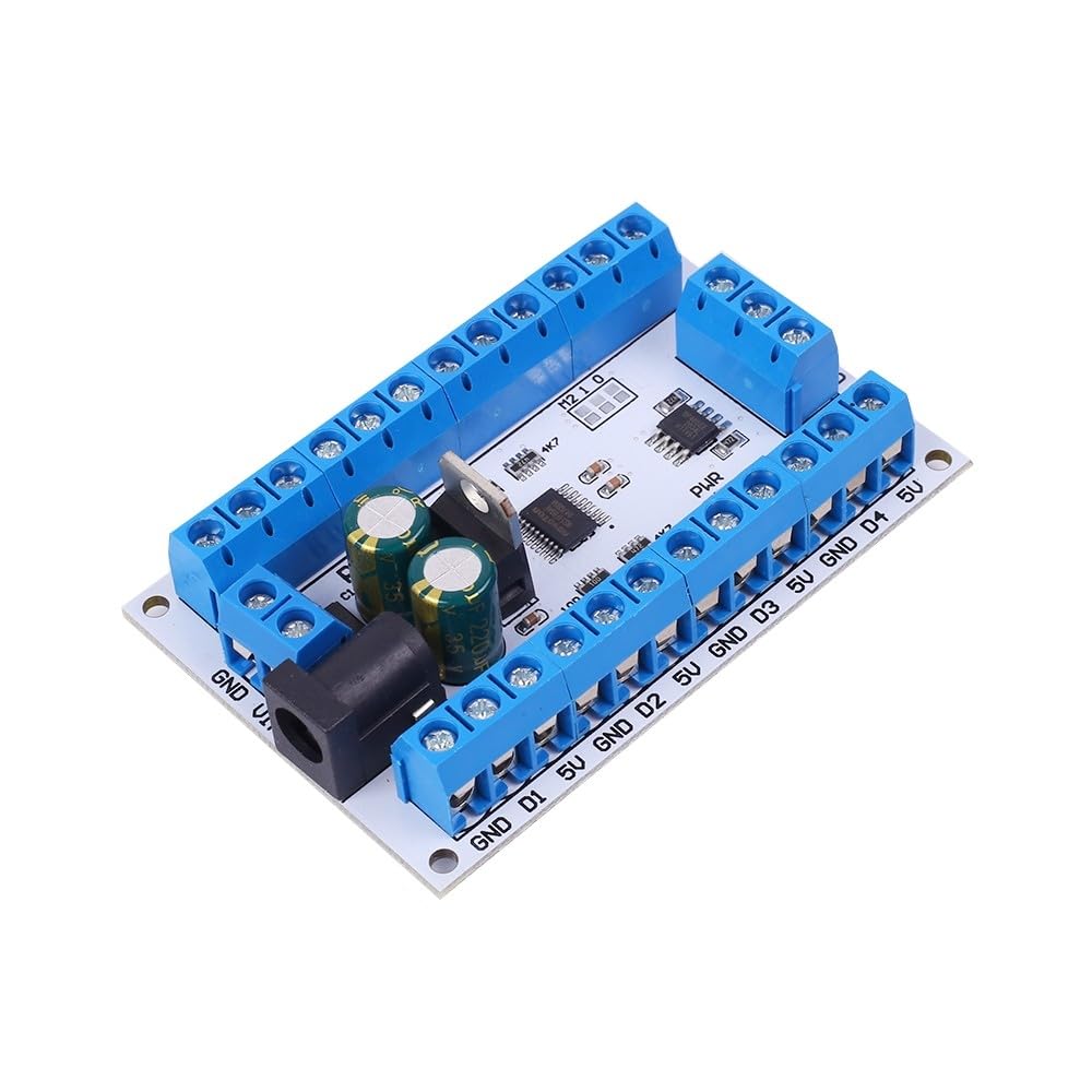 RS485 Temperature Receiver, DC 12V 24V 8Bit RTU Data Collector Signal Controller Recorder for DS18B20 Sensor MODBUS