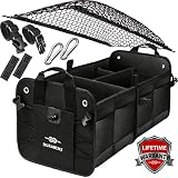 Durabenz Collapsible Car Trunk Storage Organizer for SUV Minivan Truck Sedan, Black