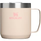 STANLEY Everyday Camp Mug, 12 oz, Champagne | Insulated Stainless Steel Coffee Mug with Handle | Press Fit Drink Through Lid | Cup for Coffee, Tea and Drinks | BPA-Free