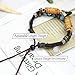 Finrezio Ancient Tribe Unisex Hemp Genuine Leather Choker Necklace and Bracelets Set with Turquoise Bead Adjustable Length