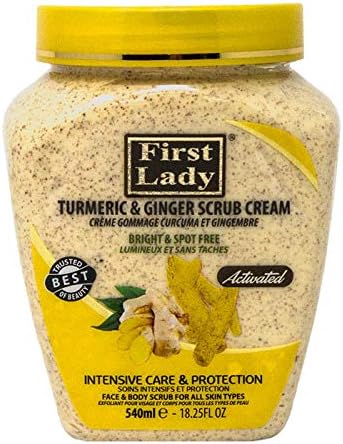 FIRST LADY Turmeric Ginger Scrub Cream 540ml Bright Spot Free Face Body