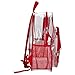 Clear Transparent School Book bag / Kids Backpack w/ Red Color Trim