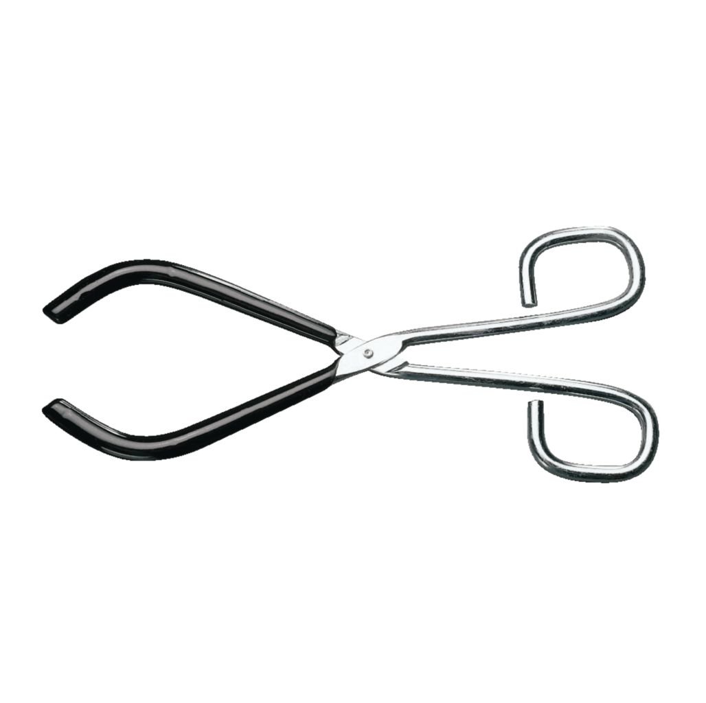 Laboratory Nickel Steel Beaker Tongs Rubber Covered Jaw Clamp Clamp