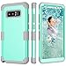 AOKER Galaxy Note 8 Case, [New] [Perfect] 3 in 1 Shockproof Hybrid Heavy Duty High Impact Hard Plastic +Soft Silicon Rubber Armor Defender Case Cover for Galaxy Note 8 (Mint Grey)