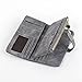 Jastore® Women Ladies Elegant Long PU Leather Card Holder Purse Clutch Wallets (Grey)