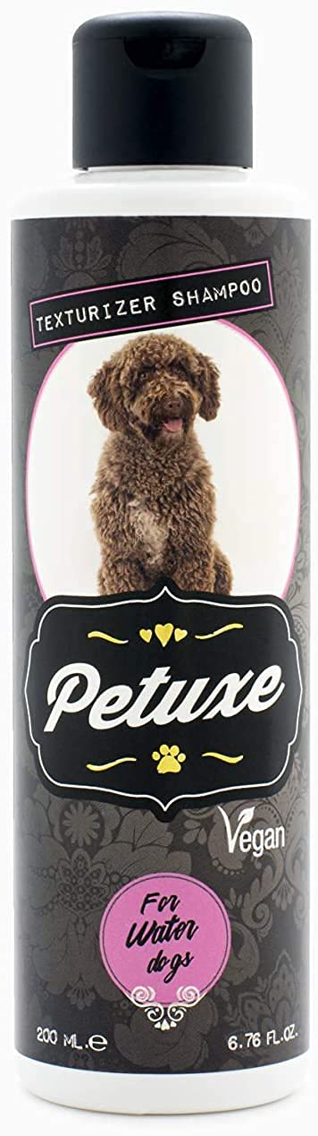 Valquer - Petuxe Water Dog Shampoo with Grape Seed Oil, Vitamin E & B5. Deep cleansing, curl definition and intense hydration. Vegan formula. 200 ml