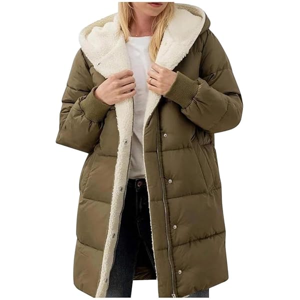 Baimiu Long Down Jacket Women Winter Warm Coats Sherpa Fleece