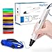 Merlion 3D Pen for Kids,Toys for Kids 3D Pen with 1.75mm PLA Filament Pack of 12, Each Color 10 Feet, 3D Printing Pen with OLED Screen is for Kids,Artist, Adults Upgraded