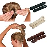 Magic Hair Bun Maker Hair Donut Foam Sponge Clip French Twist Hair Styling Ring Former Shaper Chignon Hair Curler Accessory 6 Pack