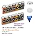 6oz, BEST VALUE 14 Large Glass Spice Jars includes pre-printed 126 Chalkboard Spice Labels plus 113 PVC Clear Labels. 14 Square Empty Jars, Airtight Cap, kitchen Funnel Pour/Sift Shakers