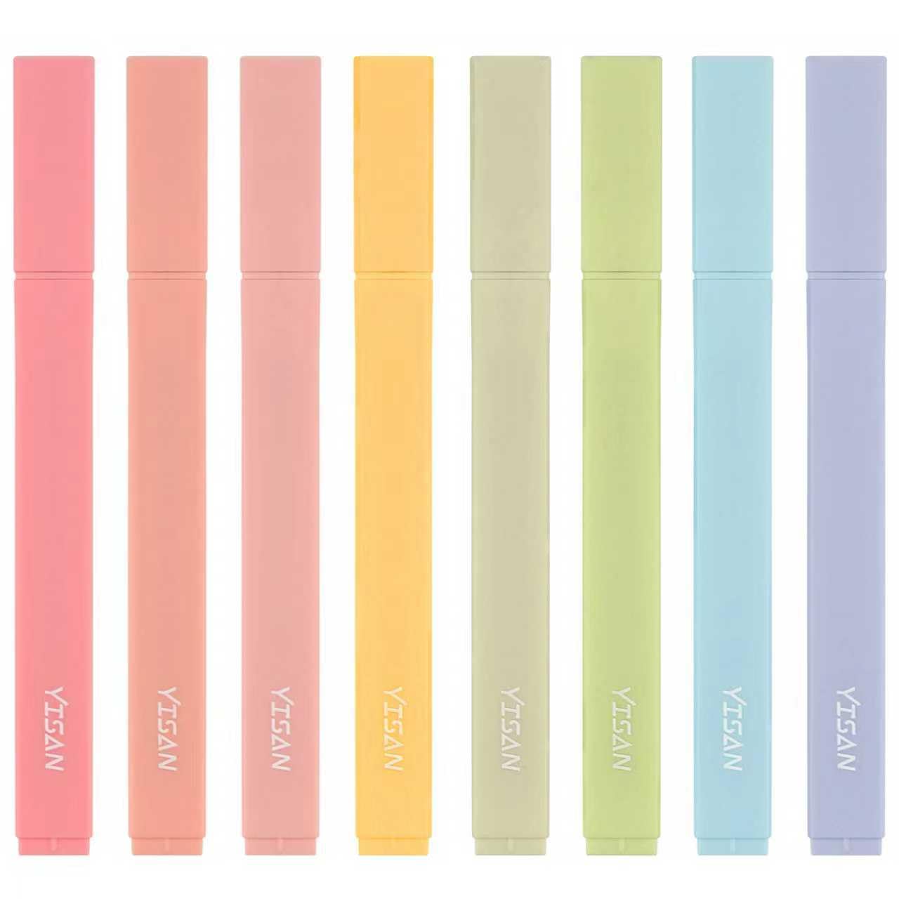 Photo 1 of YISAN Highlighters Pastel Assorted Colors,Soft Tip,Cute Aesthetic for Book Journal,8-Pack, 70948
