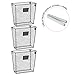 MyGift Wall Mounted Magazine Holder, Rustic Black Metal Wire Mail Holder and Document File Storage Organizer with Erasable Chalkboard Labels, Set of 3