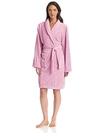 Bata de baño con puntadas de palomitas de maíz, de la colección Seven Apparel Hotel Spa, Rosado, talla única