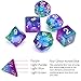 DND Dice Set,7-Die Polyhedral Dice Compatible Dungeons Dragons(D&D) Pathfinder Role Playing Game(RPG) MTG Tabletop Aurora Series Dice (Purple Aurora)