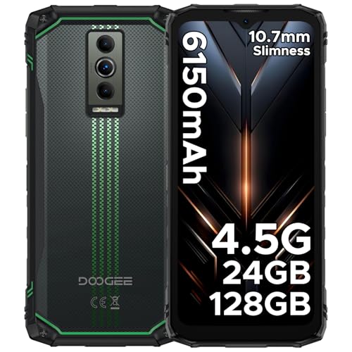 DOOGEERugged BLADE10-E Unbreakable Mobile Phone 4.5G, 24GB+128GB/2TB /6150mAh OTG / 16MP/ 6.56" HD+ 90Hz Android 15 Mobile Rugged Dual SIM/NFC/Face ID/Fingerprint/IP68/IP69K Smartphone