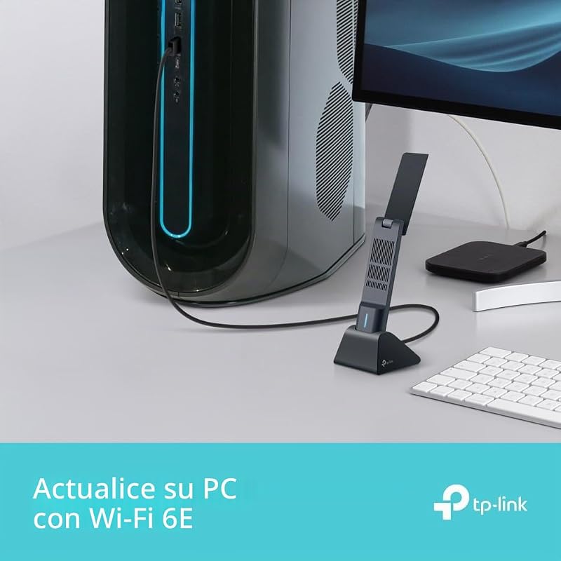 Archer TXE70UH - Adaptador WiFi USB, 2402 Mbps, WiFi 6E, USB 3.0