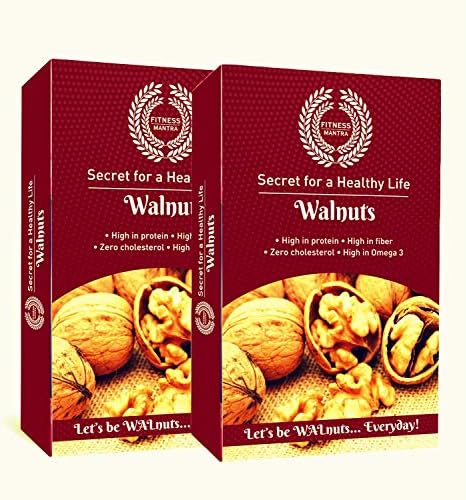 Fitness Mantra Walnuts Without Shell 500gm - Akhrot Dry Fruit (Pack of 2 X 250 Grams)