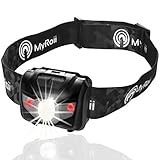Premium LED Headlamp Lightweight 2.6oz, Waterproof, Shockproof Headlight Flashlight 5 Modes Up to 450 Ft Beam. Bonus Batteries & Reflective Band. Best For Running, Biking, Camping, Fishing, Hiking