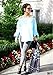 Women's Long Sleeve Off The Shoulder Knotted Blouse (L, Blue)