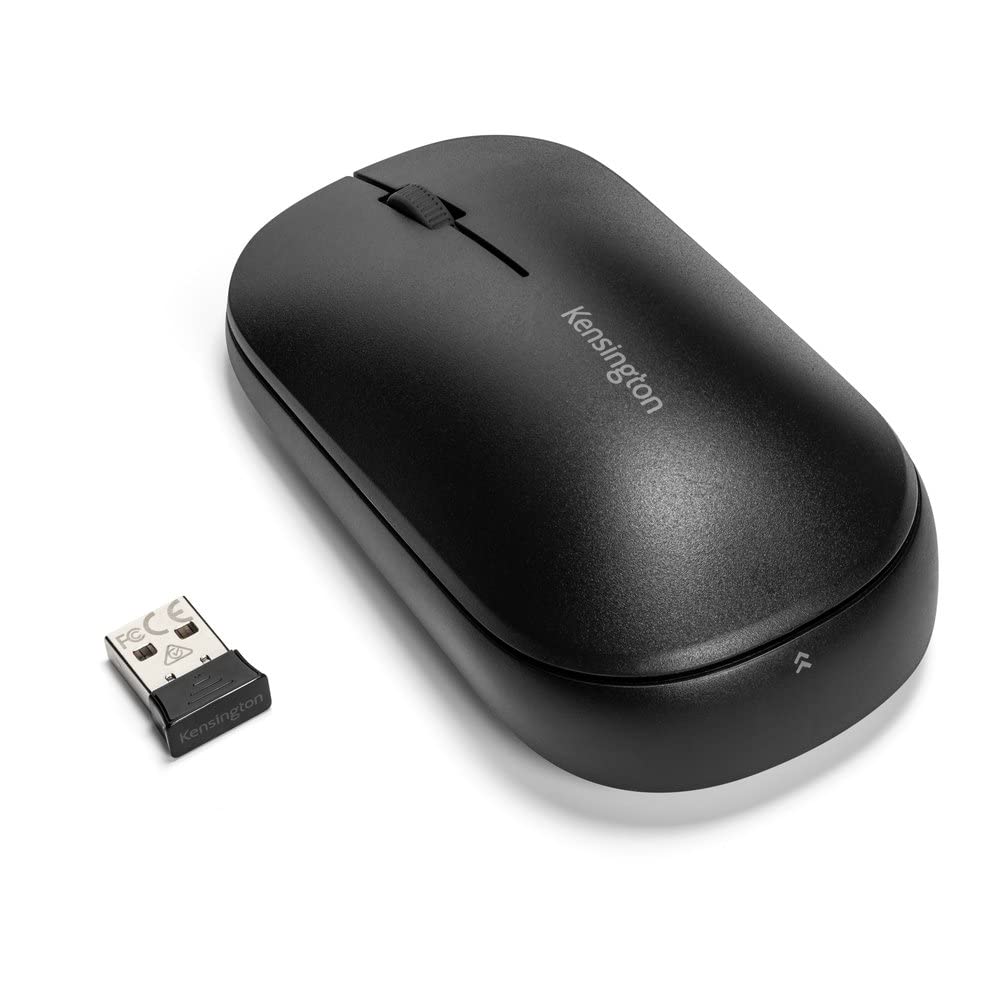 Kensington Wireless Mouse - SureTrack Dual Wireless Ambidextrous Mouse, Slim Mouse for Laptop, Desktop or Home Office, Works with Chrome, Mac, Windows and Android - Black (K75298WW)