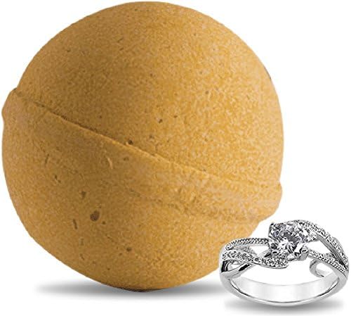 Scented Treasures Grapefruit Large Luxury Bath Bomb with Surprise Mystery Gift Ring, Size 6