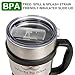 Romatlink 30 oz Stainless Steel, Vacuum, Double Wall Handle, Slide Spill Proof Lid (BPA Free) Travel Insulated Tumbler, KA, s1