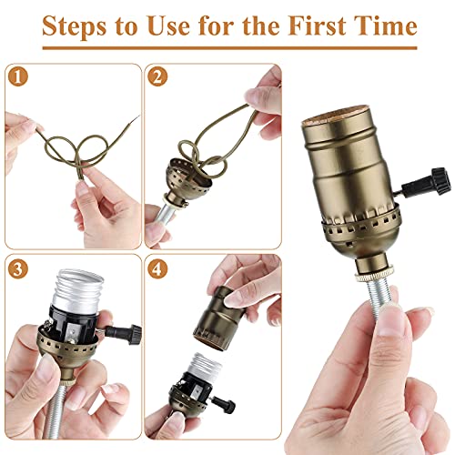 2 Packs Lamp Repair Kit, Lamp Rewire Kit, Table Lamp Wiring Kit with 12